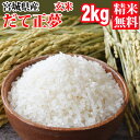 米 玄米 2kg だて正夢 