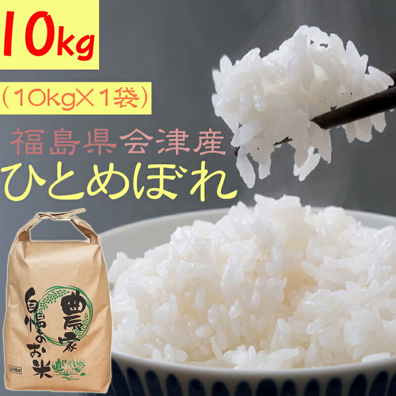 米 玄米 10kg 会津 ひとめぼれ 10kg×1袋 令和2年産 福島県産 精米無料 白米 無洗米 分づき 当日精米 送料無料