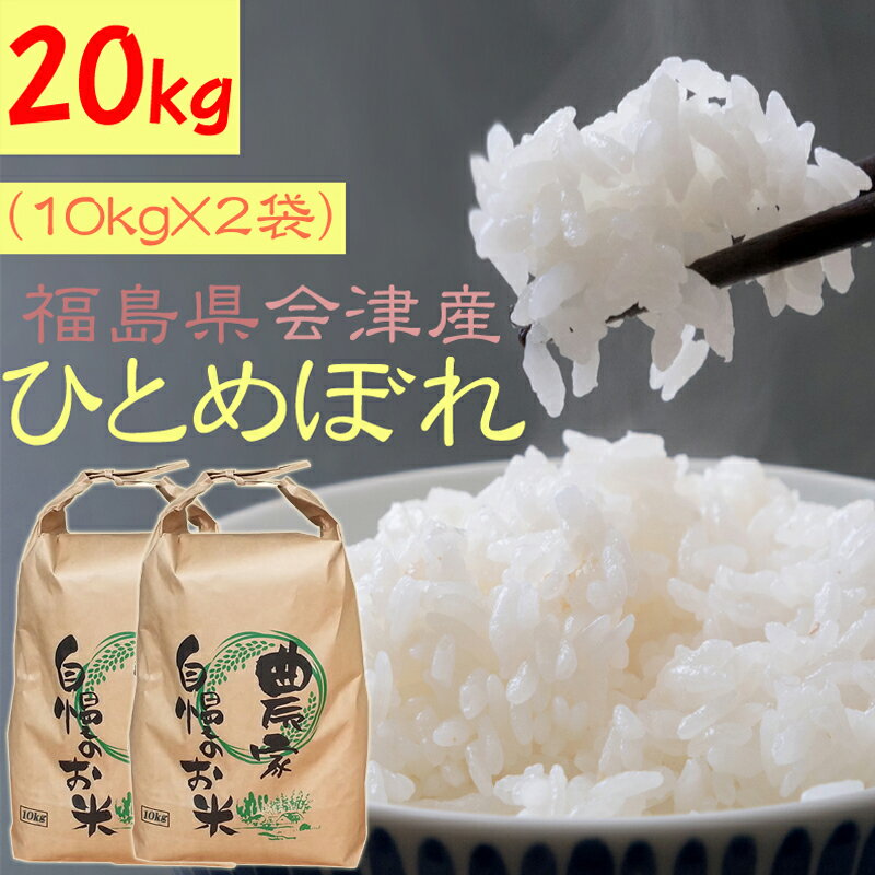 米 玄米 20kg 会津 ひとめぼれ 10kg×2袋 令和2年産 福島県産 精米無料 白米 無洗米 分づき 当日精米 送料無料