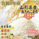 米 玄米 10kg あきたこまち 5kg×2袋 令和5年産 山形県産 精米無料 白米 無洗米 分づき 当日精米 送料無料 2