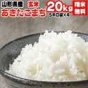 新米 米 玄米 20kg あきたこまち 5kg×4袋 令和3年産 山形県産 精米無料 白米 無洗米 分づき 当日精米 送料無料