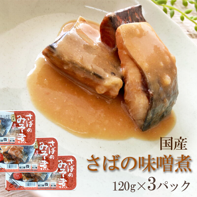国産 [さばのみそ煮 360g（120g×3袋）鮮冷] 保存料・化学調味料不使用 時短商品 送料無料 メール便 ゆうパケ 即送のサムネイル