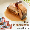 国産 [さばのみそ煮 360g（120g×3袋）鮮冷 BL] 保存料