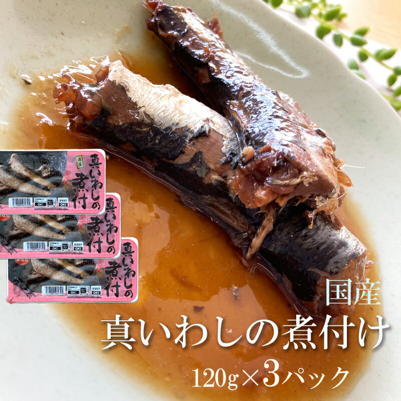 国産 [いわしの煮付 360g（120g×3袋）鮮冷 BL] 保存料・化学調味料不使用 時短商品 送料無料 メール便 NP 即送