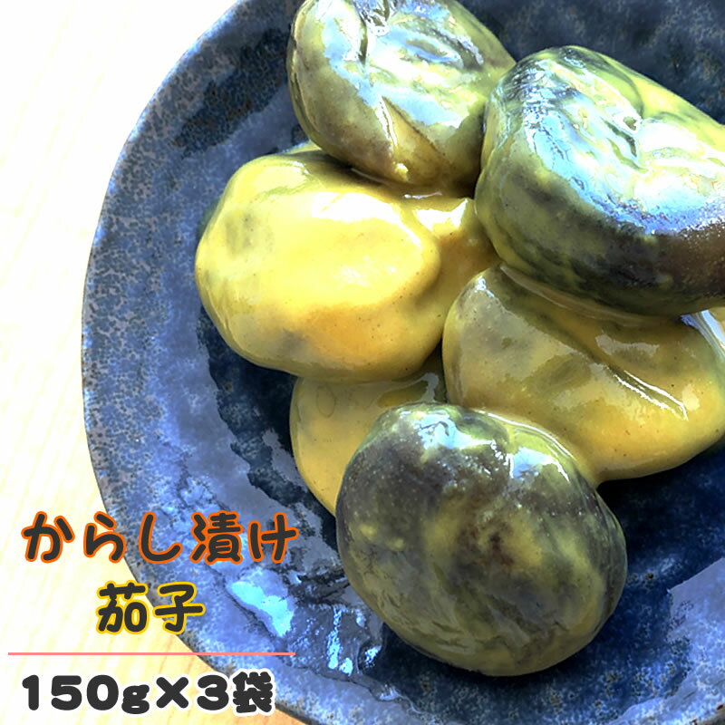 からし茄子 150グラム×3 山形名産 丸茄子 なす [からし茄子 3袋 L2] メール便 YP 即送のサムネイル