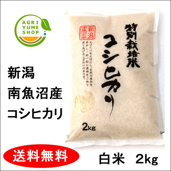 【新潟・南魚沼産　コシヒカリ】令和4年度（2022年）　（特別栽培米）　新米　白米2kg/米　こしひかり　精米　ギフト　贈答　贈り物　お歳暮　お祝い