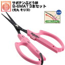 (送料無料でお得!)(3本セット) ぶどう鋏 サボテン 先丸 そり刃 NO.B-6MAT 磁力で自動で開く鋏【サボテン ぶどう はさみ 摘粒 房作り 収穫 目盛...