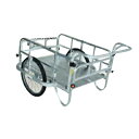 【個人宅配送OK】リヤカー ハラックス コンパック HC-906N-SH アルミ製 折りたたみ 20インチ ノーパンクタイヤ ショートハンドル【送料無料】【積載量 180kg 農業 土農具 肥料 野菜 家庭菜園 収穫物 アウトドア 防災用品 折畳み 日本製】【代引不可】