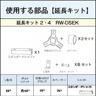 （アイデック） ロータリーウィーダー用 延長キット2・4 RW-DSEK （2連(ショート)→4連(スタンダード)延..