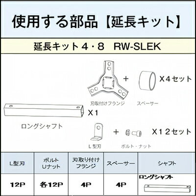 （アイデック） ロータリーウィーダー用 延長キット4・8 RW-SLEK （4連(スタンダード)→8連(ロング)延長..