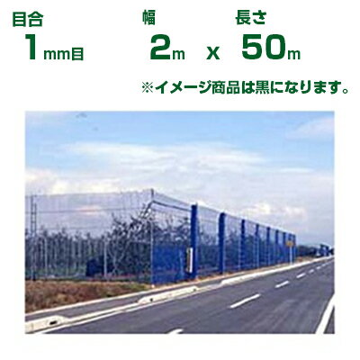 ダイオ化成 防風ネット ダイオネット 111 黒 目合1mm目 2m×50m (代引不可) (防風網 農業用 家庭菜園 畑..