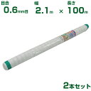 【個人宅配送OK】シンセイ 防虫ネット 目合0.6mm目 2.1m×100m 2本セット (農業用 園芸用 家庭菜園 農業資材 防虫網 虫除けネット トンネル ...