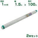 【個人宅配送OK】シンセイ 防虫ネット 目合1mm目 1.5m×100m 2本セット (農業用 園芸用 家庭菜園 ガーデニング 農業資材 防虫網 虫除けネット ...