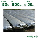 個人宅配送OK 小泉製麻 アルミ蒸着 バロンスクリーン B&S 200cm X 50m 5本入 遮光率85% 2m 遮熱 夏場 お茶 直がけ ロープ入 センター...