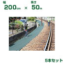 法人限定 防草シート 2m 小泉製麻 防草シート 緑化マルチフェルト Ver.5 緑 200cm X 50m 5本入 グリーン 耐用10年程度 チガヤ 耐貫通性...