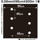 個人宅配送OK シンセイ 国産 有孔 黒マルチ 9245 0.02mmX95cmX200m 中穴(60mm) 穴あきマルチ ホールマルチ 農業資材 マルチング マルチシート