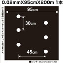 シンセイ 国産 有孔 黒マルチ 9230 0.02mmX95cmX200m 中穴(60mm) 穴あきマルチ ホールマルチ 農業資材 マルチング マルチシート