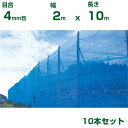 シンセイ 防風ネット 青 目合4mm目 2m×10m 10個セット (防風網 農業用 家庭菜園 畑 ハウス 農業資材 農園 園芸 果樹 野菜 植木 庭木 りんご...