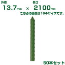 積水 セキスイ 農業用支柱 イボ竹 グリーン φ13.7 X 2100mm 50本