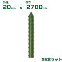 積水 セキスイ 農業用支柱 イボ竹 グリーン φ20 X 2700mm 25本