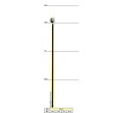 末松電子 電気柵 ポール ゲッターパイル φ26mm X 1.5m 【20本入】 150cm 樹脂被膜鋼管支柱 電柵支柱(4)