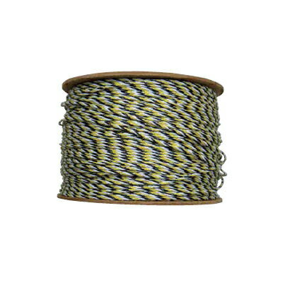 未来のアグリ（北原電牧） 電気柵 線 ロングポリワイヤー 400m巻 径3mm ロープ ヨリ線 0.19mmスズメッキ銅線3本+0.3mmSUS線3本 KD-WIRE-LONG400