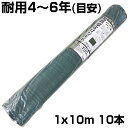 個人宅配送OK 防草シート 1m シンセイ 高質草よけシート グリーン 1m X 10m 10本 135g /m2 耐用年数約4～6年 国産UV剤4％入 抗菌剤入 厚手 緑 農業資材 メガソーラー 太陽光発電