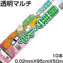 シンセイ 透明マルチ 0.02mm X 95cm X 50m 10本 農業資材 家庭菜園 マルチング マルチシート