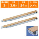 アルミブリッジ 3t 3.6m 2本セット 日軽金アクト NP03-36 ツメ式 重機 建機 農機 ユンボ ショベルカー パワーショベル 油圧ショベル バックホ...