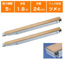 アルミブリッジ 5t 1.8m 2本セット 日軽金アクト NP05-18 ツメ式 重機 建機 農機 ユンボ ショベルカー パワーショベル 油圧ショベル バックホ...