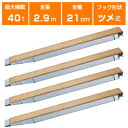 アルミブリッジ 40t 2.9m 4本セット 日軽金アクト NP40-29 ツメ式 重機 建機 農機 ユンボ ショベルカー パワーショベル 油圧ショベル バック...
