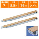 アルミブリッジ 7t 2.2m 2本セット 日軽金アクト NPW07-22 ツメ式 重機 建機 農機 ユンボ ショベルカー パワーショベル 油圧ショベル バック...