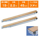 アルミブリッジ 15t 2.2m 2本セット 日軽金アクト NPW15-22 ツメ式 重機 建機 農機 ユンボ ショベルカー パワーショベル 油圧ショベル バッ...
