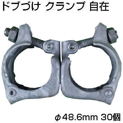 シンセイ ドブづけ クランプ 自在 φ48.6mm X 30個 農業用クランプ 果樹棚 炭素鋼 溶融亜鉛メッキ 単管 パイプ