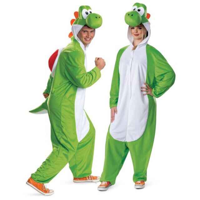 ハロウィン コスプレ 仮装 スーパーマリオブラザーズ メンズ Yoshi Hooded Jumpsuit Adult ヨッシー 着ぐるみ 大人用 168379
