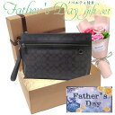 父の日ギフトセット コーチ 財布 COACH アウトレット メンズ シグネチャー キャリーオール ポーチ セカンドバッグ CY985 QBMI5(4)