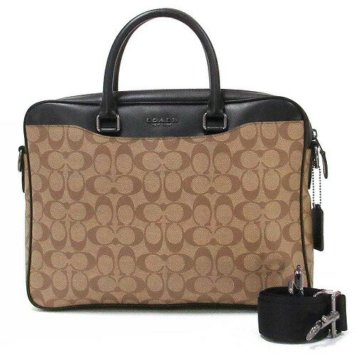 コーチ バッグ メンズ ビジネスバッグ COACH アウトレット ベケット コンパクト ブリーフ シグネチャー キャンバス メンズ F72972 QBTN2 svd2021