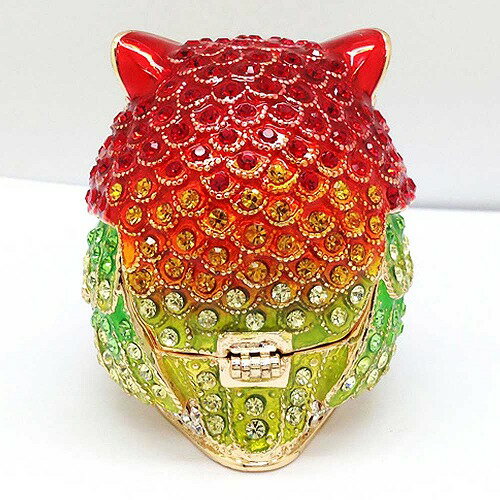 【ジュエリーボックス】 リーフ クリスタル オウル フクロウ ジュエリーボックス EX5551 999