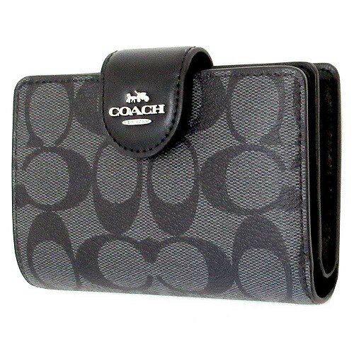 コーチ 財布 COACH アウトレット シグネチャー キャンバス ミディアム コーナー ジップ ウォレット 二つ折り財布 C0082 SVDK6 n210215