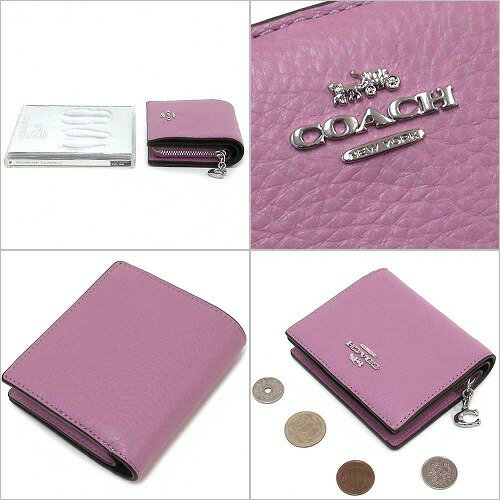 コーチ 財布 COACH アウトレット ペブルド レザー スナップ ウォレット 二つ折り財布 C2862 SVSCV n210319