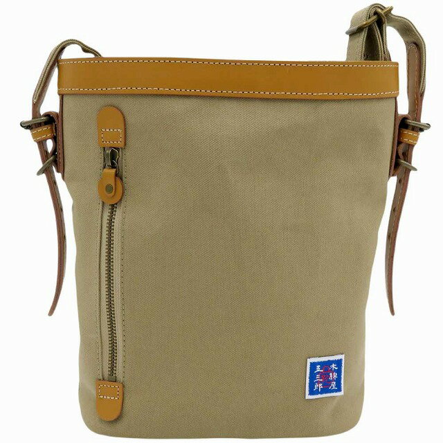 Men'S Bag - 木和田 豊岡製鞄 木綿屋五三郎（もめんやごさぶろう）バケツ型ショルダー 日本製（兵庫県豊岡） MADE IN 豊岡 4996-25BE