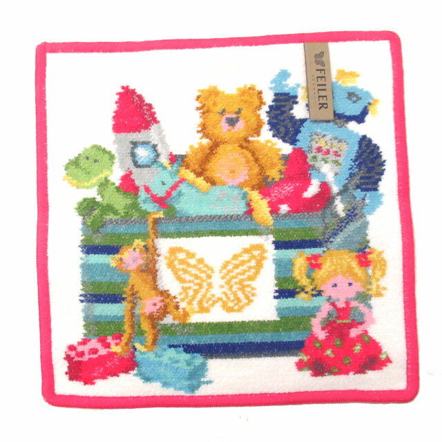 FEILER フェイラー ハンカチ　タオル　ハンドタオル　TOY BOX トイボックス くま ベア TOYBOXPINK