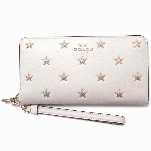 コーチ レザー財布 COACH アウトレット ロング ジップ アラウンド ウォレット スター プリント 星 長財布 CW479 IMCAH n241106のサムネイル