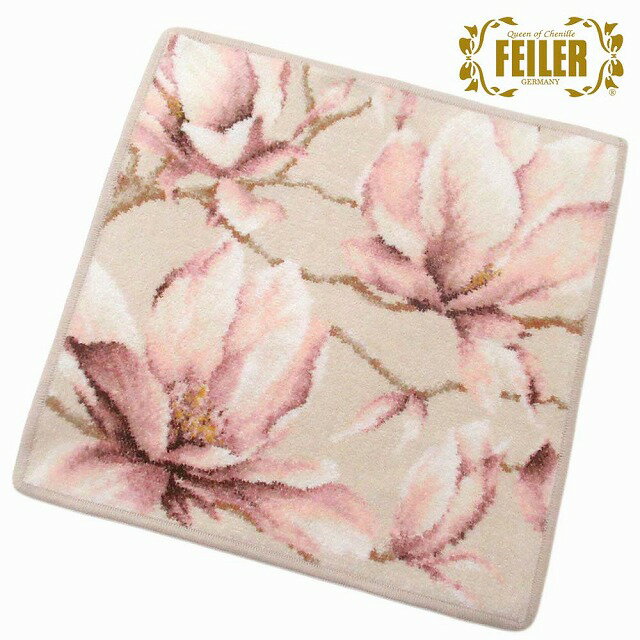 FEILER フェイラー ハンカチ タオル タオルハンカチ 30cm Belle Fleur 147 Pebble ベル・フルール 美しい花 BELLEFLEUR147 n241106