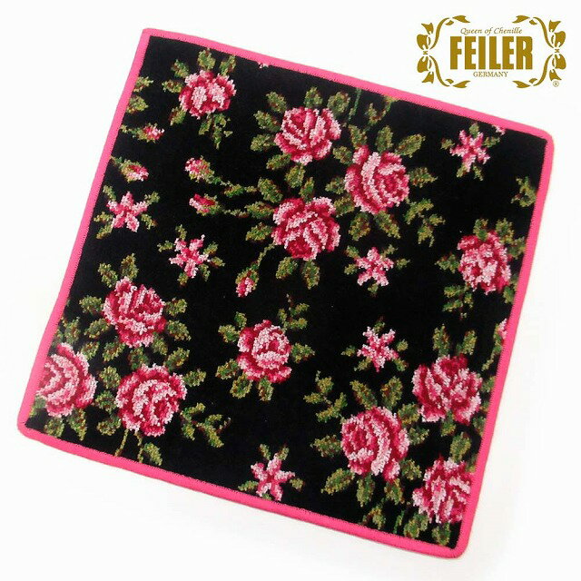 FEILER フェイラー ハンカチ タオル タオルハンカチ 30cm Miriam Schwarz 127 Cherry ミリアム・シュワルツ 花柄 MiriamSchw127 n241106