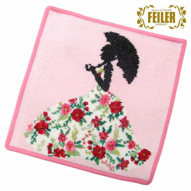 FEILER フェイラー ハンカチ タオル タオルハンカチ 25cm Miss Flower Pink 136 Raspberry 花のドレス MissFlowerPink　n241106