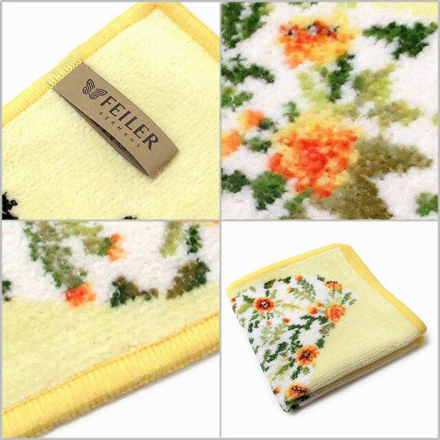 FEILER フェイラー ハンカチ タオル タオルハンカチ 25cm Miss Flower Yellow 105 Yellow 花のドレス MissFlowerYell　n241106