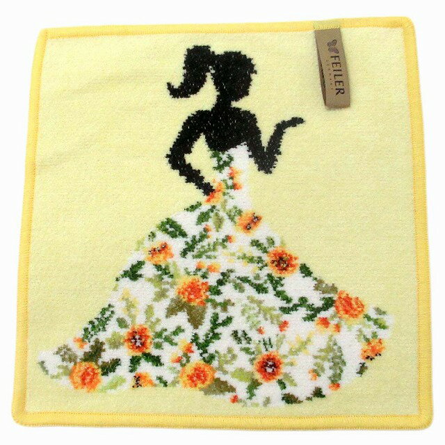 FEILER フェイラー ハンカチ タオル タオルハンカチ 25cm Miss Flower Yellow 105 Yellow 花のドレス MissFlowerYell　n241106