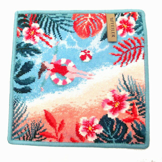 FEILER フェイラー ハンカチ タオル タオルハンカチ 25cm Playa Tropical 231 Sea Green プラヤ トロピカル PlayaTropical n241106