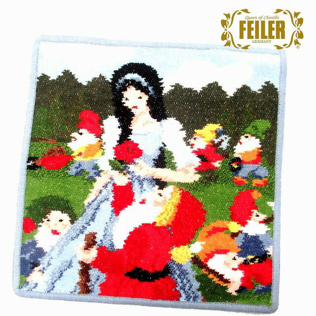 FEILER フェイラー ハンカチ タオル タオルハンカチ 25cm Snow White 202 Light Blue スノーホワイト 白雪姫 SnowWhite202 n241106